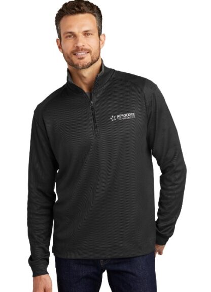 Port Authority® Vertical Texture 1/4-Zip Pullover